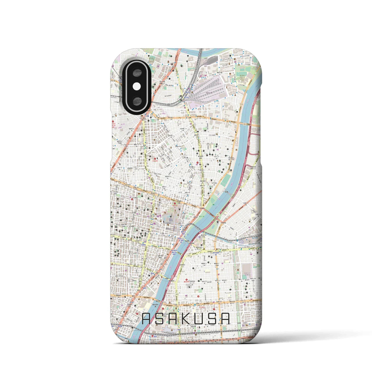 【浅草(東京都)】地図柄iPhoneケース(バックカバータイプ)