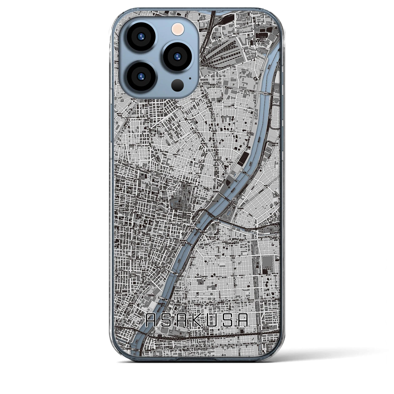 【浅草(東京都)】地図柄iPhoneケース(クリアタイプ)