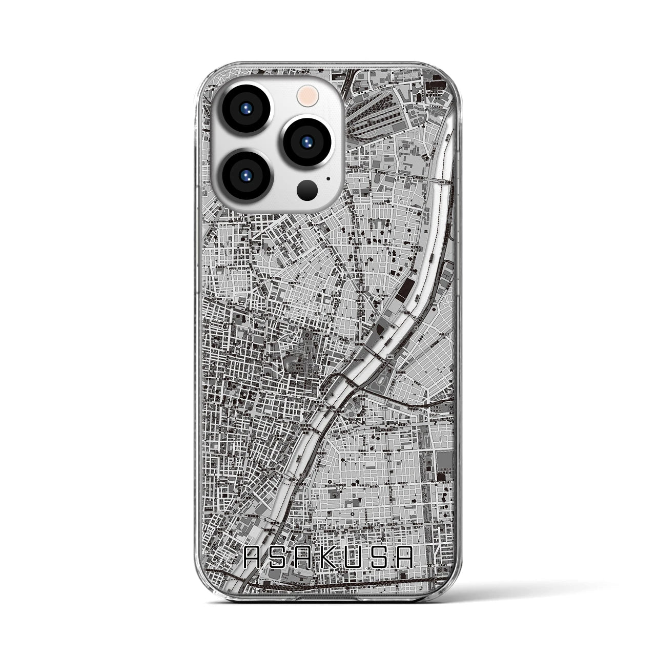 【浅草(東京都)】地図柄iPhoneケース(クリアタイプ)
