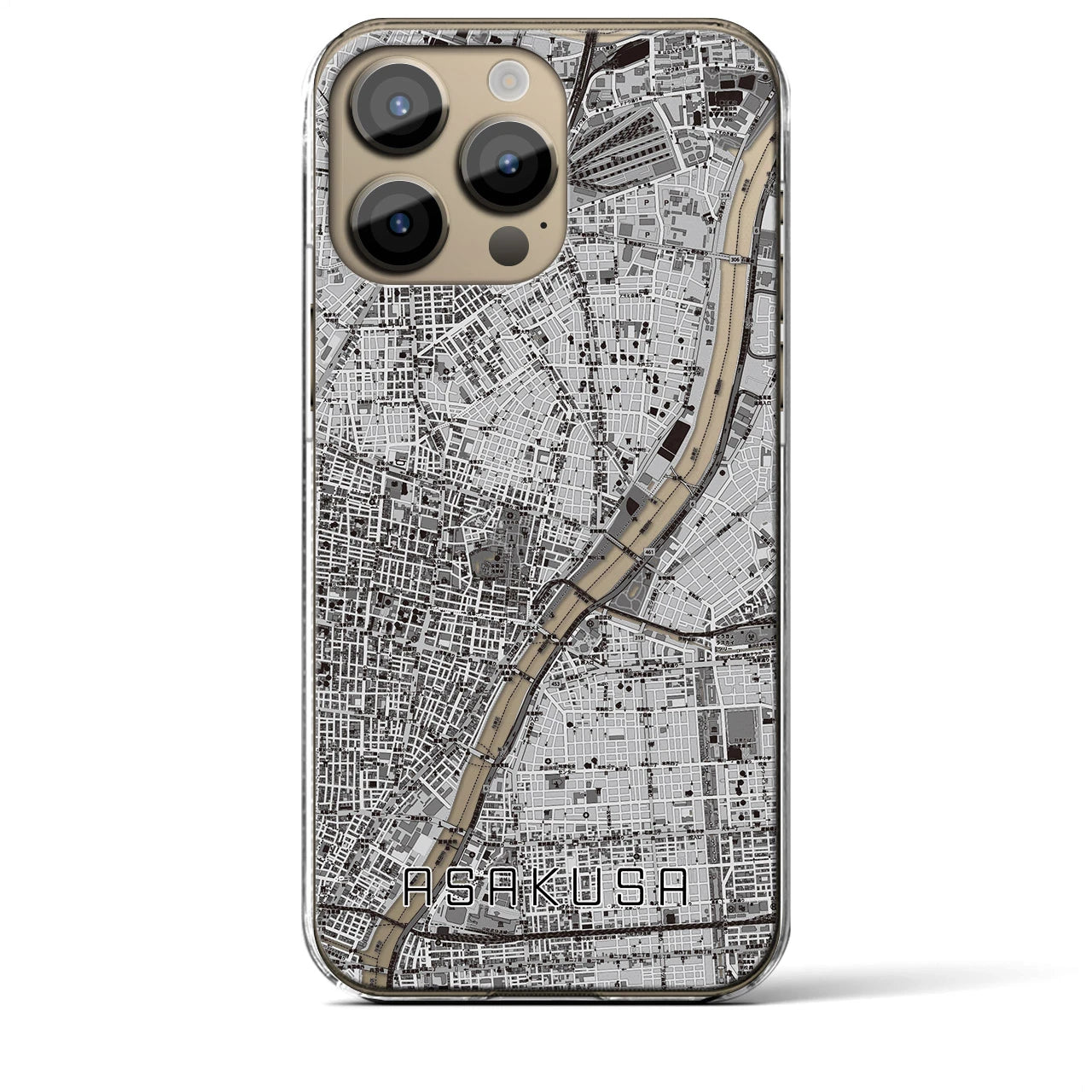 【浅草(東京都)】地図柄iPhoneケース(クリアタイプ)