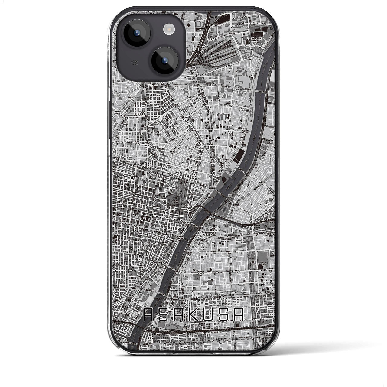 【浅草(東京都)】地図柄iPhoneケース(クリアタイプ)