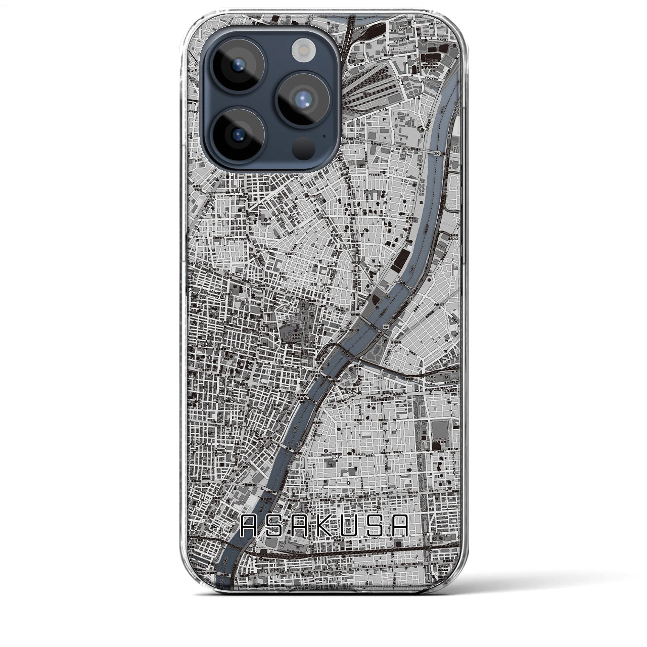 【浅草(東京都)】地図柄iPhoneケース(クリアタイプ)