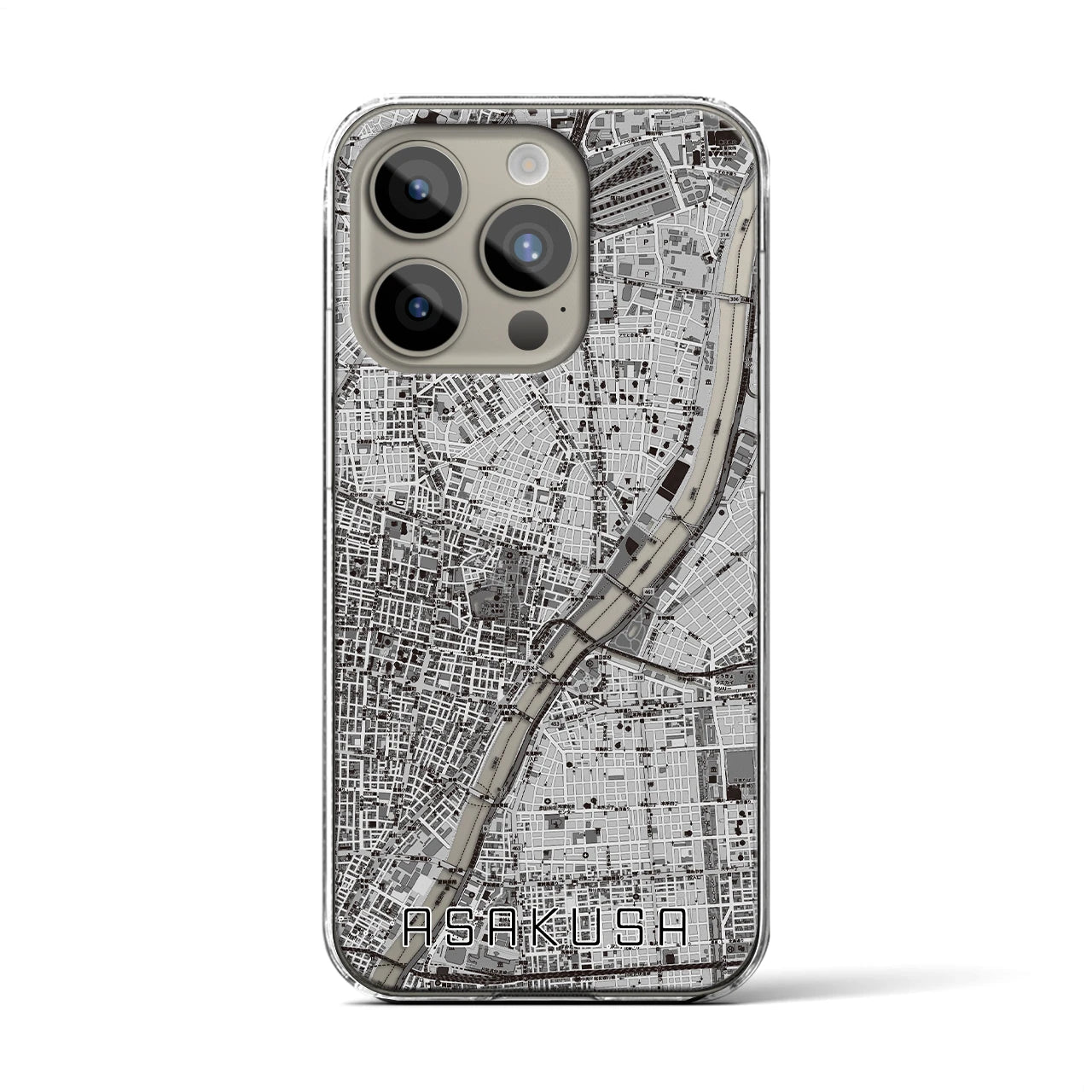 【浅草(東京都)】地図柄iPhoneケース(クリアタイプ)