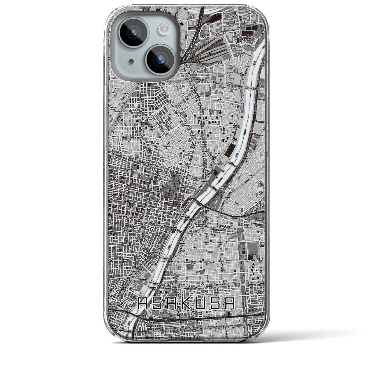 【浅草(東京都)】地図柄iPhoneケース(クリアタイプ)