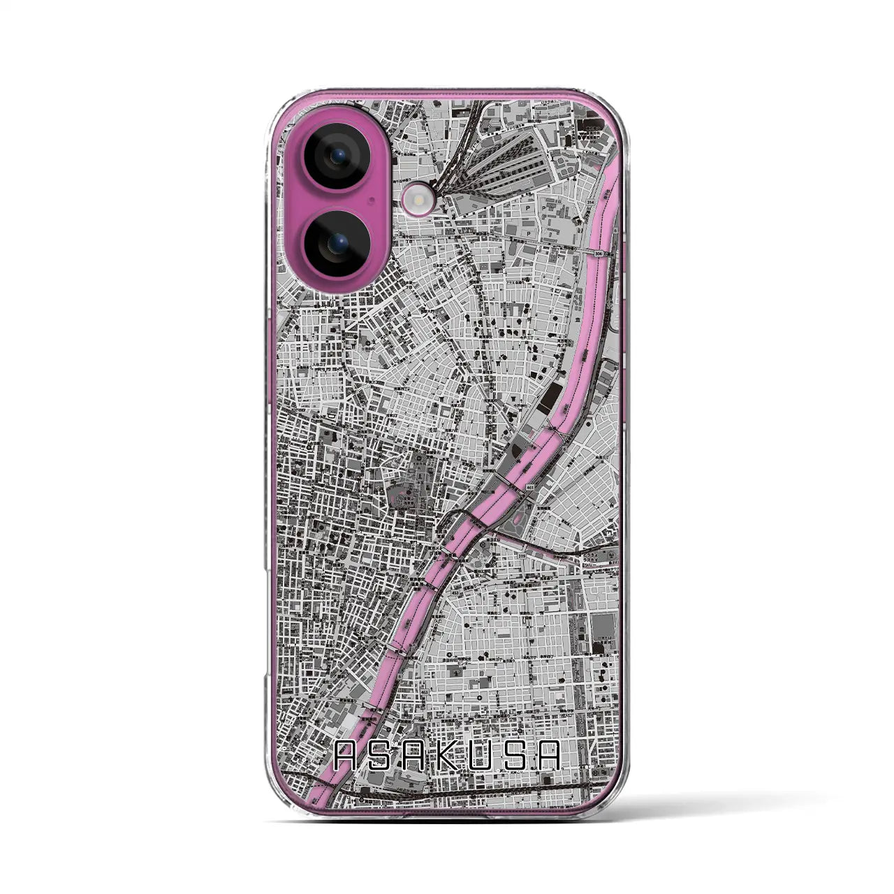 【浅草(東京都)】地図柄iPhoneケース(クリアタイプ)