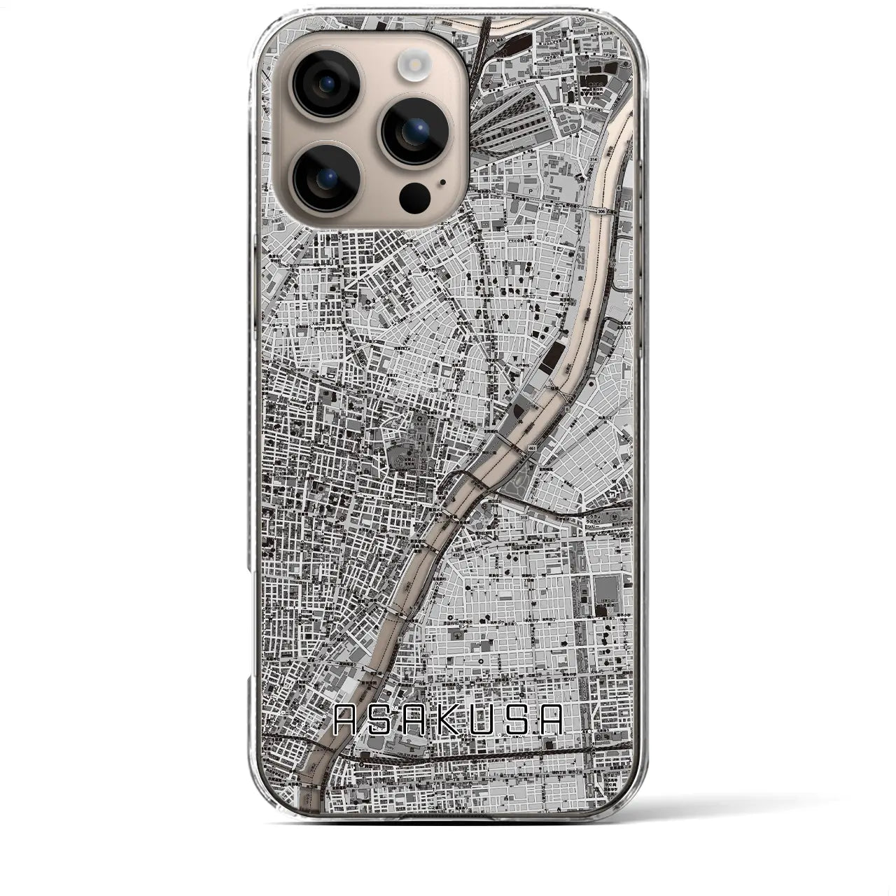 【浅草(東京都)】地図柄iPhoneケース(クリアタイプ)