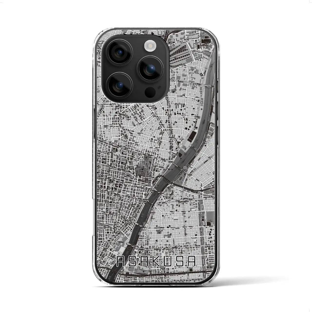 【浅草(東京都)】地図柄iPhoneケース(クリアタイプ)