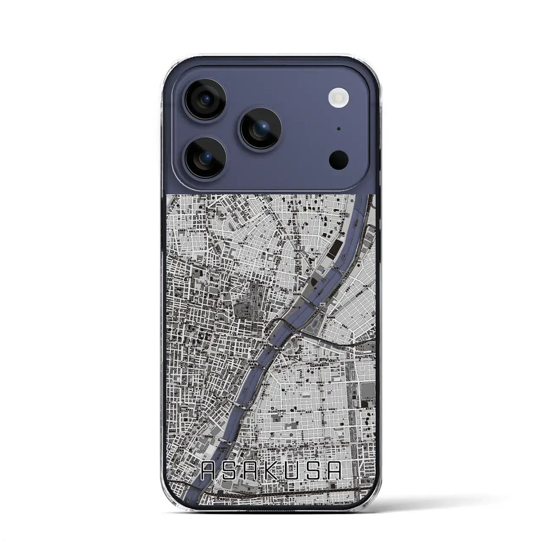 【浅草(東京都)】地図柄iPhoneケース(クリアタイプ)