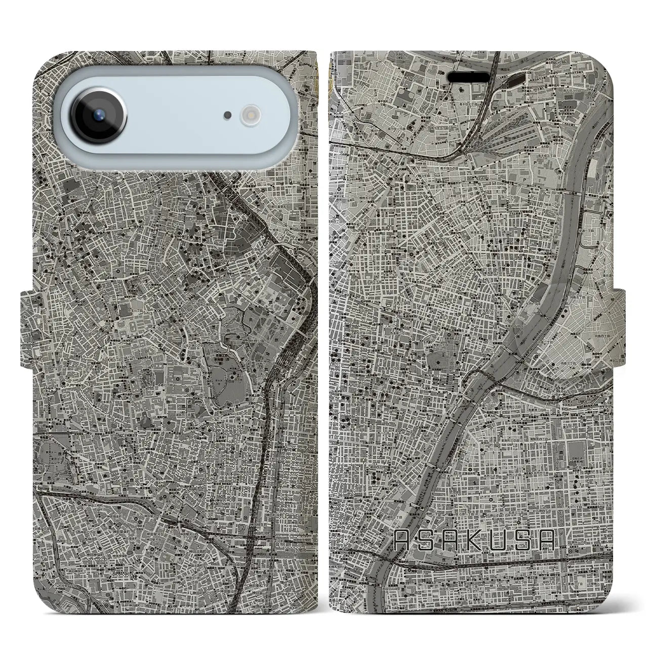 【浅草(東京都)】地図柄iPhoneケース(手帳タイプ)