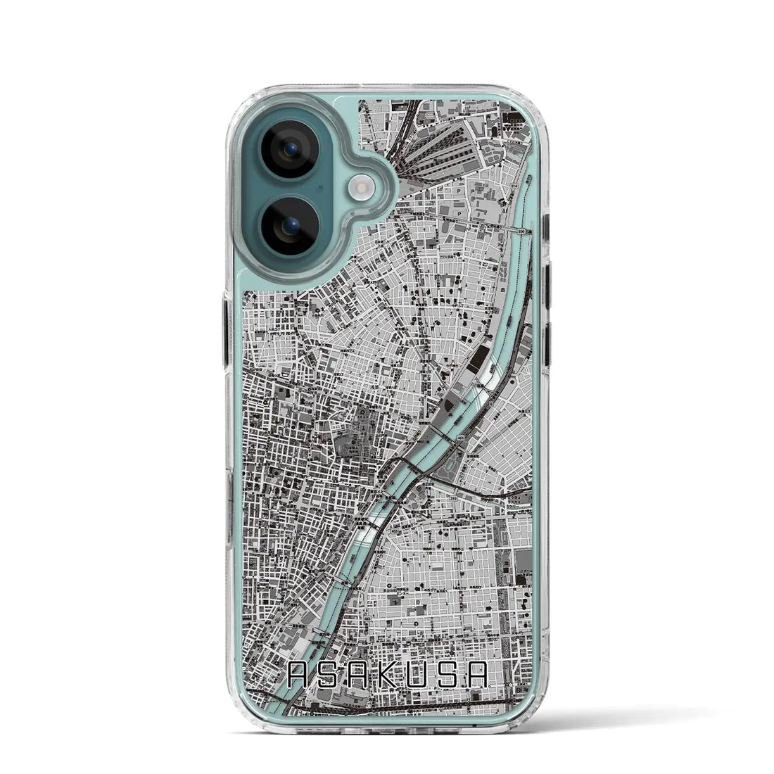 【浅草(東京都)】地図柄iPhoneケース(MagSafeタイプ)モノトーン・iPhone 16 Pro 用