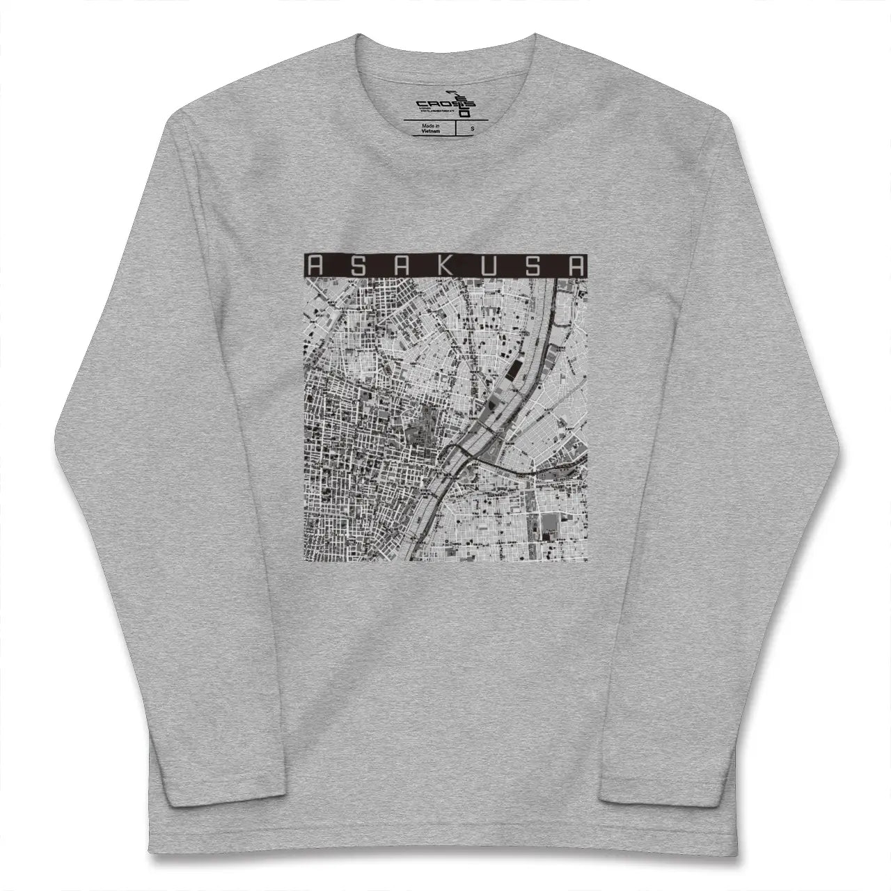 【浅草(東京都)】地図柄ロングスリーブTシャツ