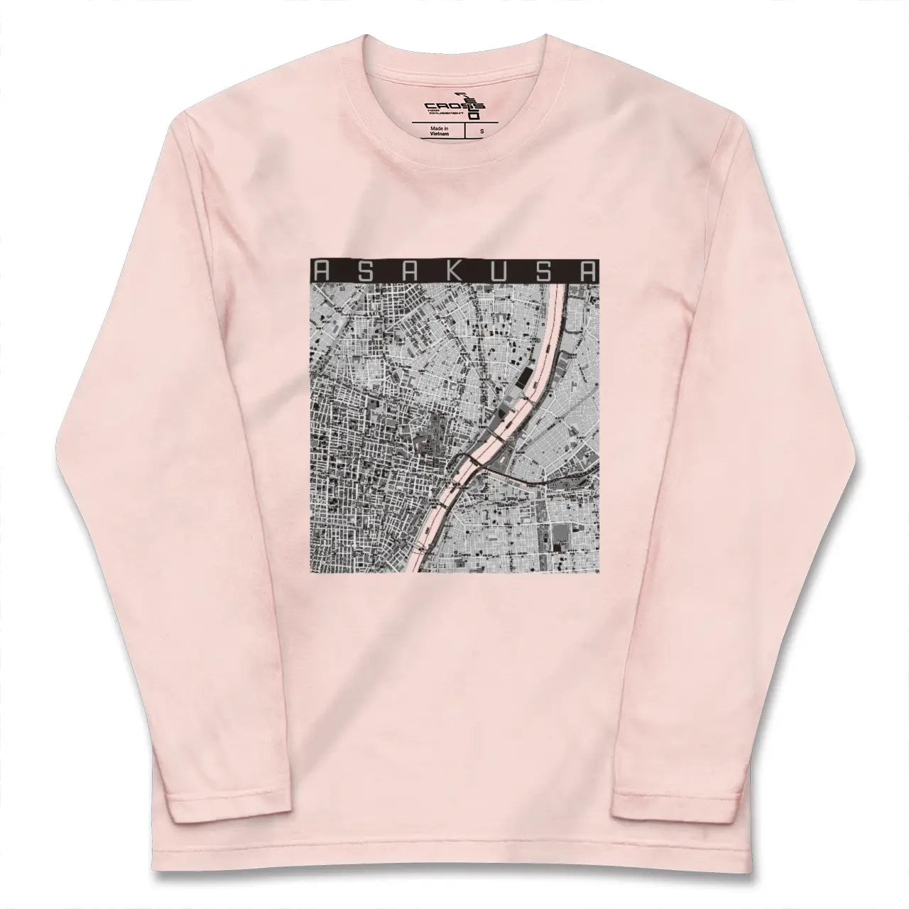【浅草(東京都)】地図柄ロングスリーブTシャツ