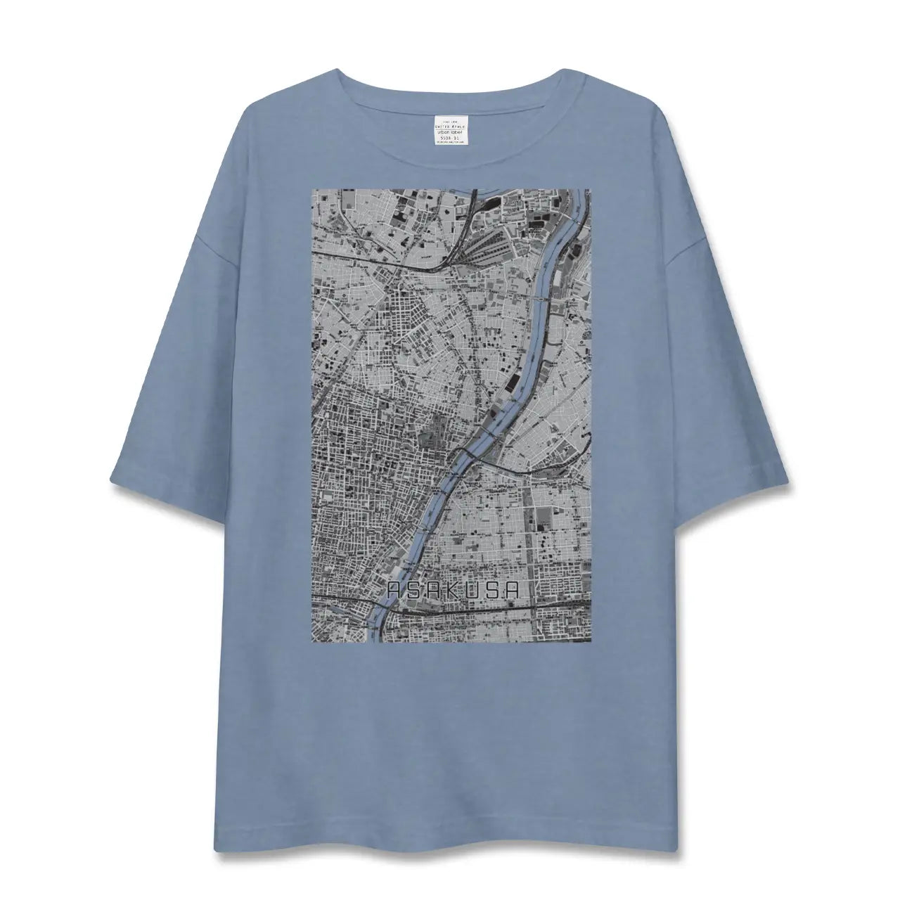 【浅草(東京都)】地図柄ビッグシルエットTシャツ