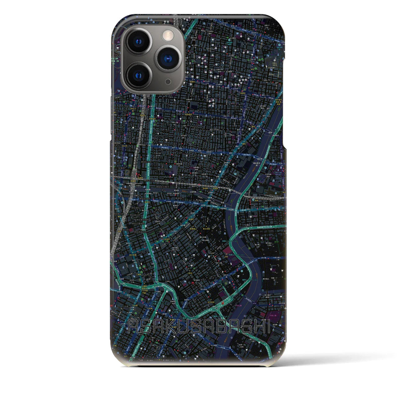 【浅草橋(東京都)】地図柄iPhoneケース(バックカバータイプ)