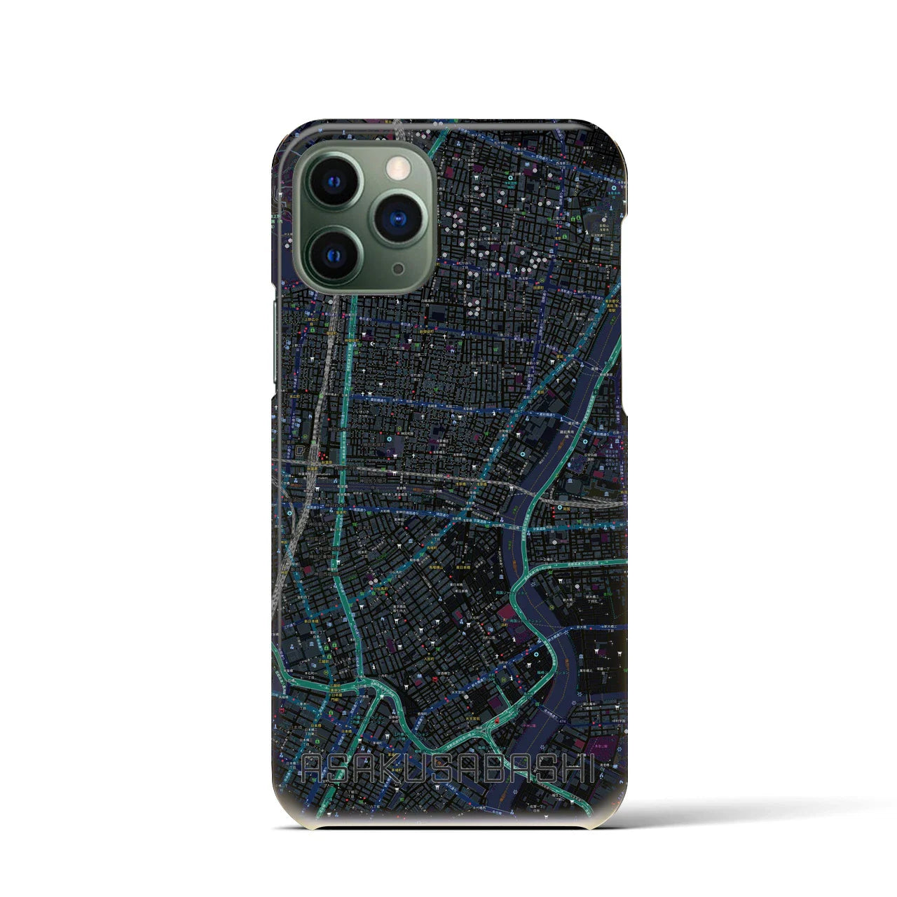 【浅草橋(東京都)】地図柄iPhoneケース(バックカバータイプ)