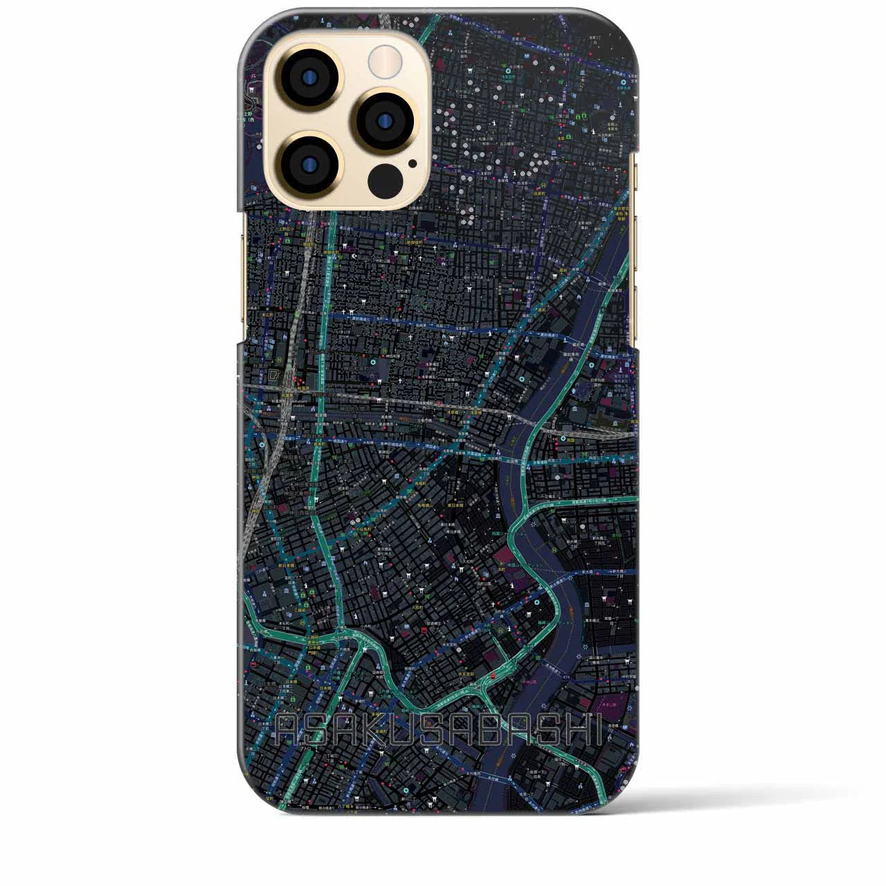 【浅草橋(東京都)】地図柄iPhoneケース(バックカバータイプ)