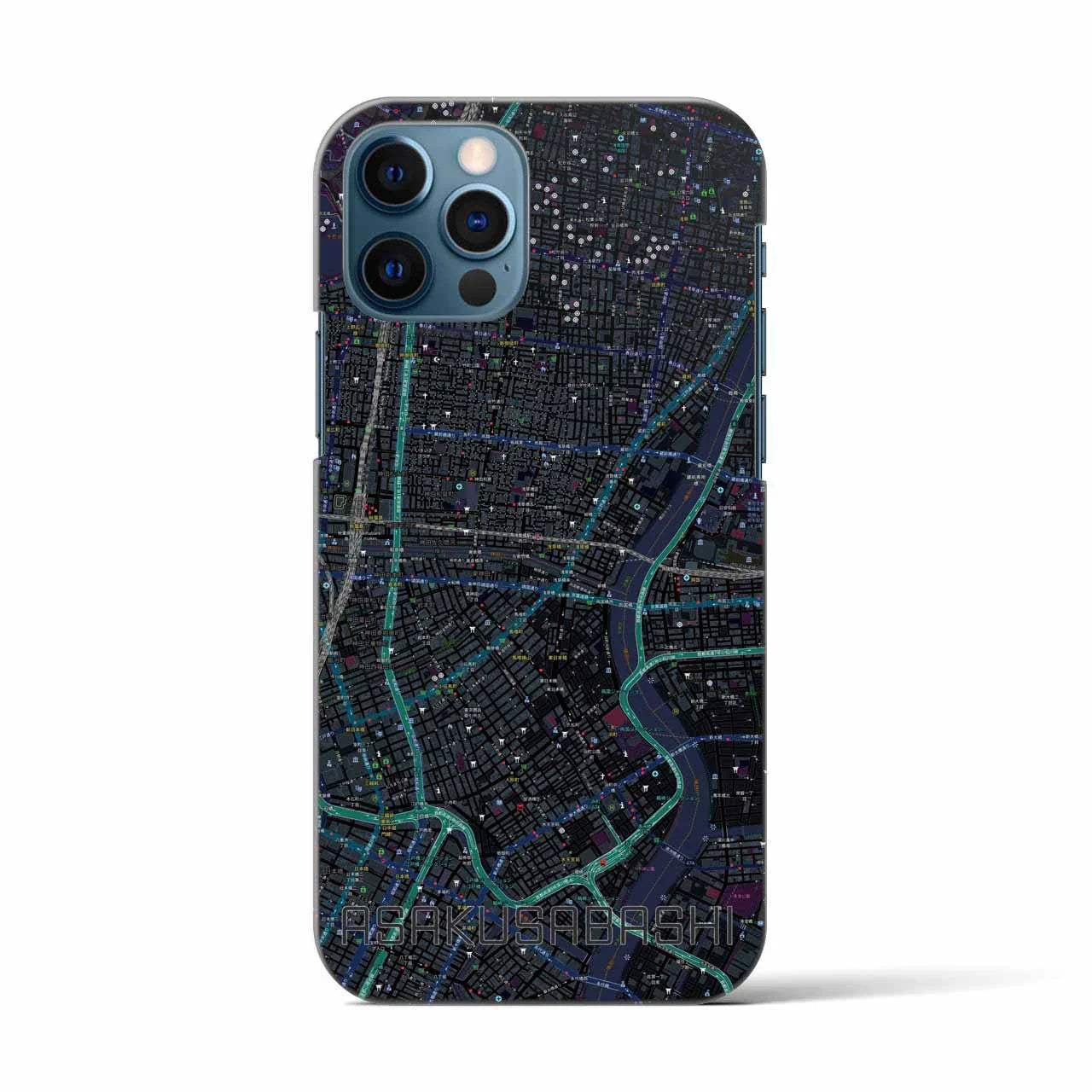 【浅草橋(東京都)】地図柄iPhoneケース(バックカバータイプ)