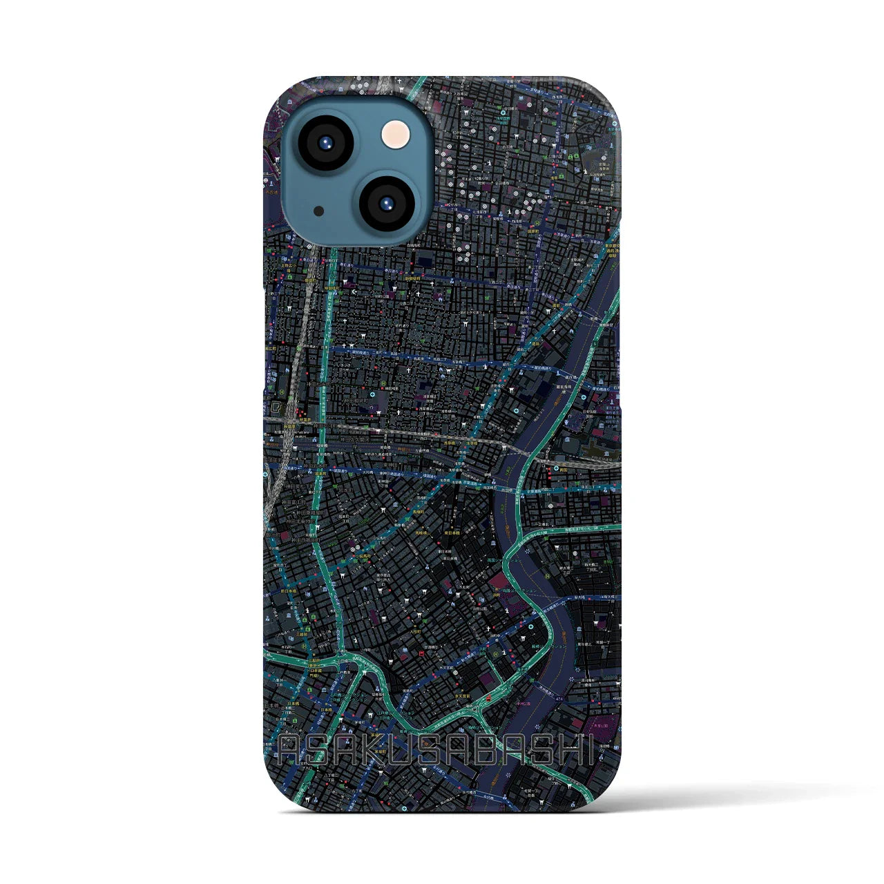 【浅草橋(東京都)】地図柄iPhoneケース(バックカバータイプ)