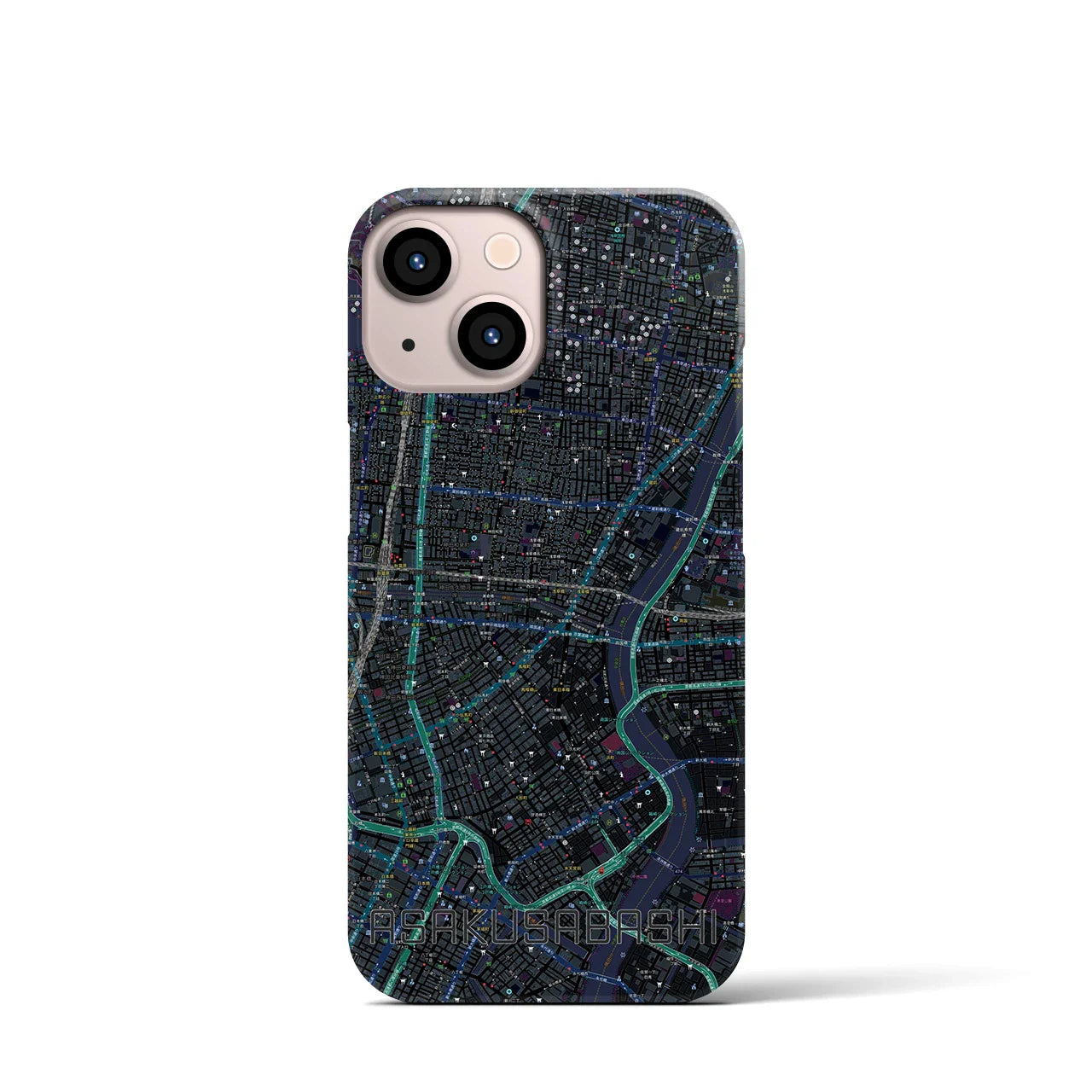 【浅草橋(東京都)】地図柄iPhoneケース(バックカバータイプ)