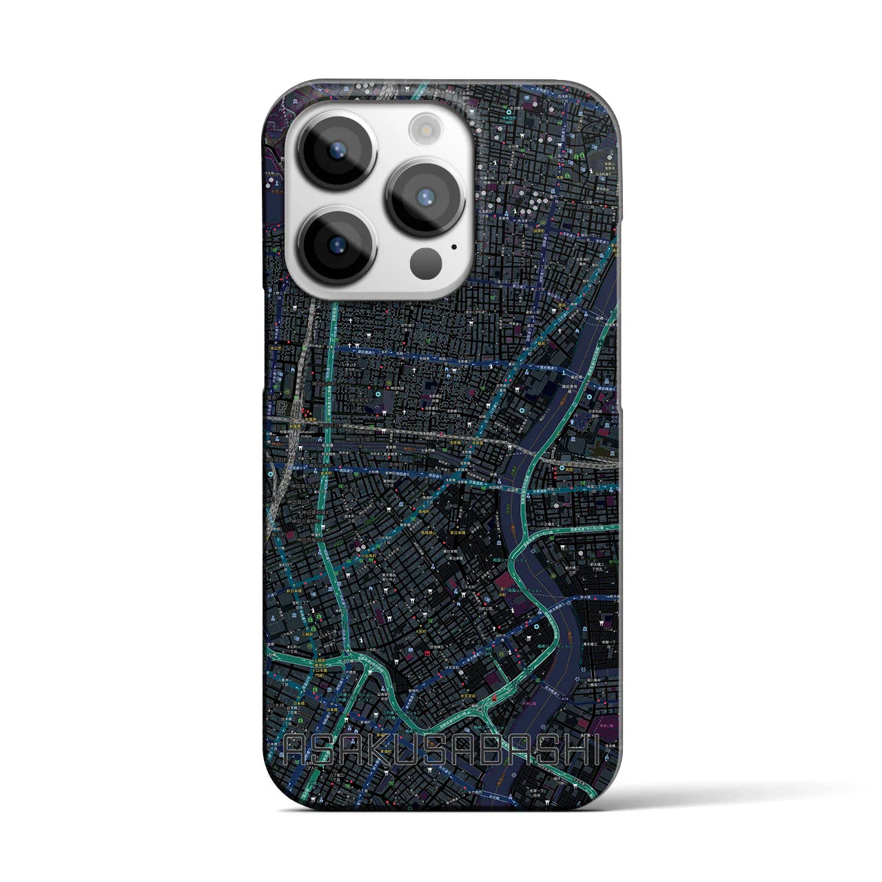 【浅草橋(東京都)】地図柄iPhoneケース(バックカバータイプ)