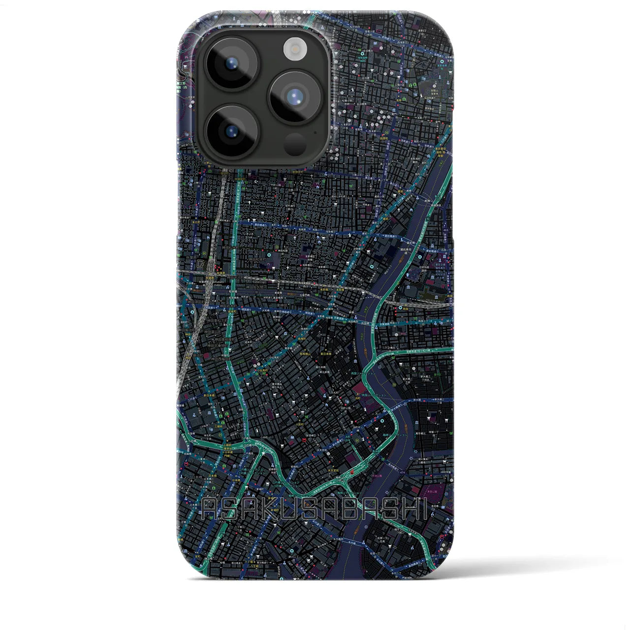 【浅草橋(東京都)】地図柄iPhoneケース(バックカバータイプ)