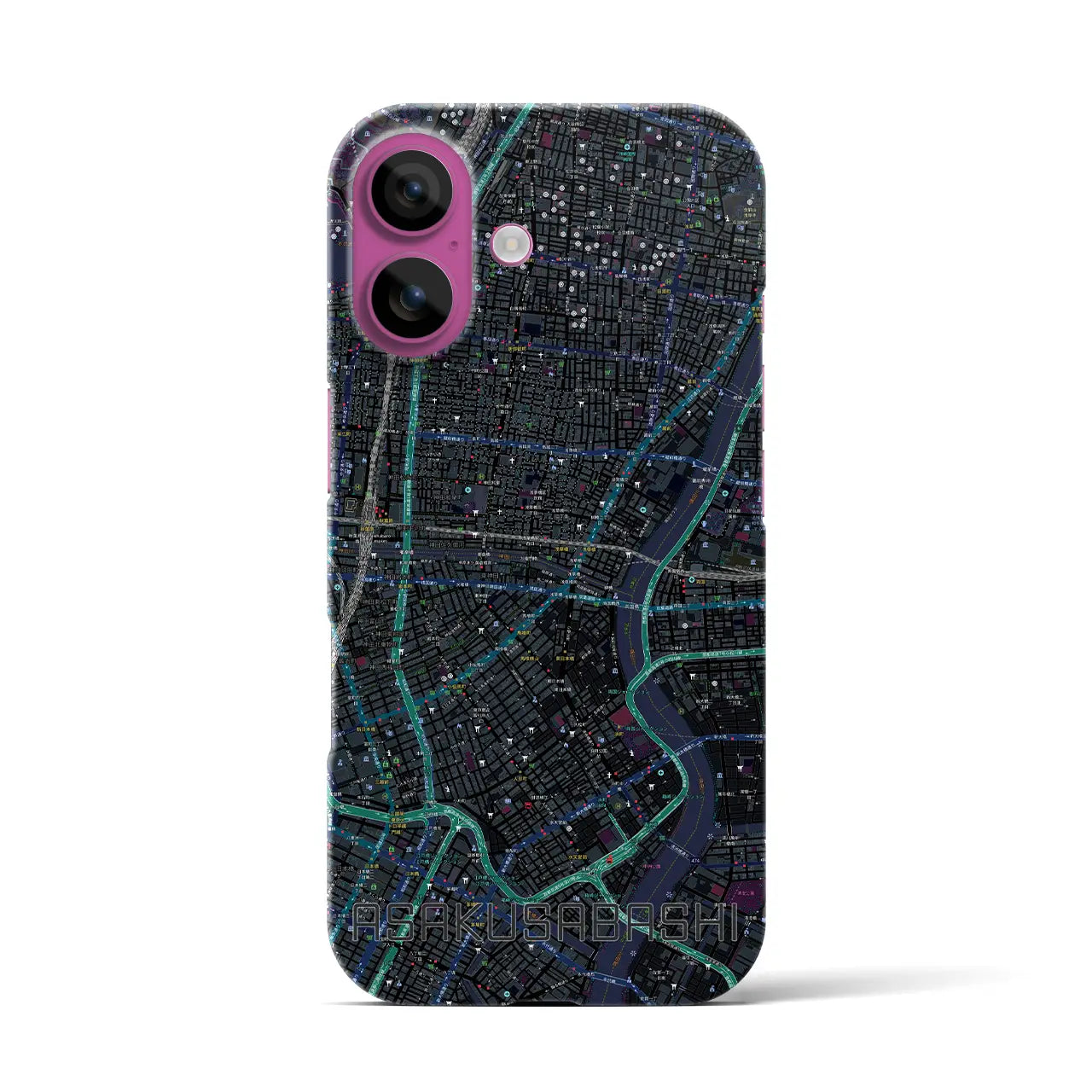 【浅草橋(東京都)】地図柄iPhoneケース(バックカバータイプ)