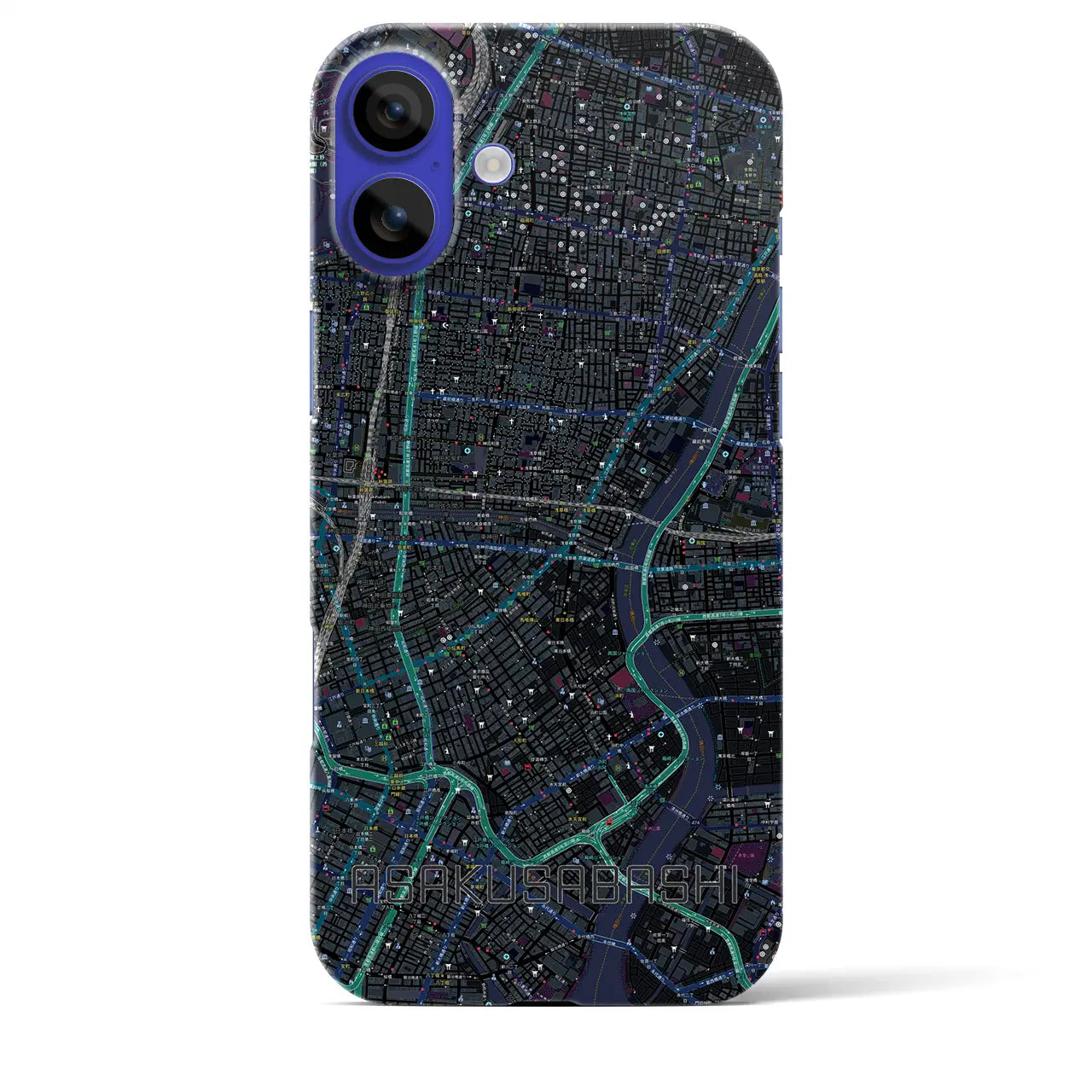 【浅草橋(東京都)】地図柄iPhoneケース(バックカバータイプ)