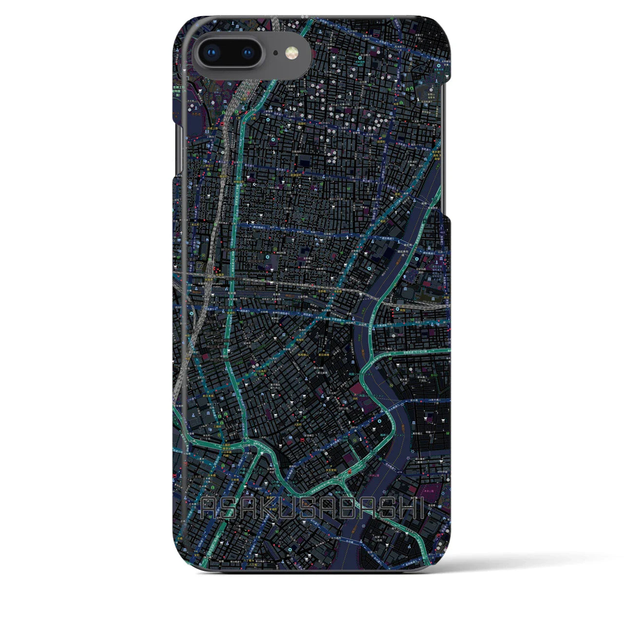 【浅草橋(東京都)】地図柄iPhoneケース(バックカバータイプ)