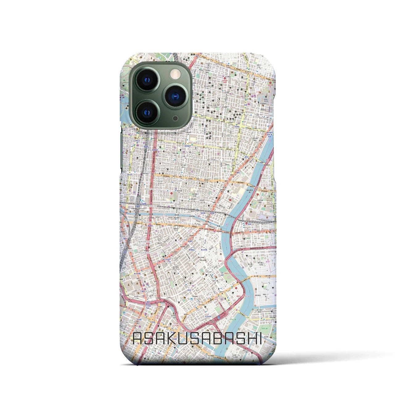 【浅草橋(東京都)】地図柄iPhoneケース(バックカバータイプ)