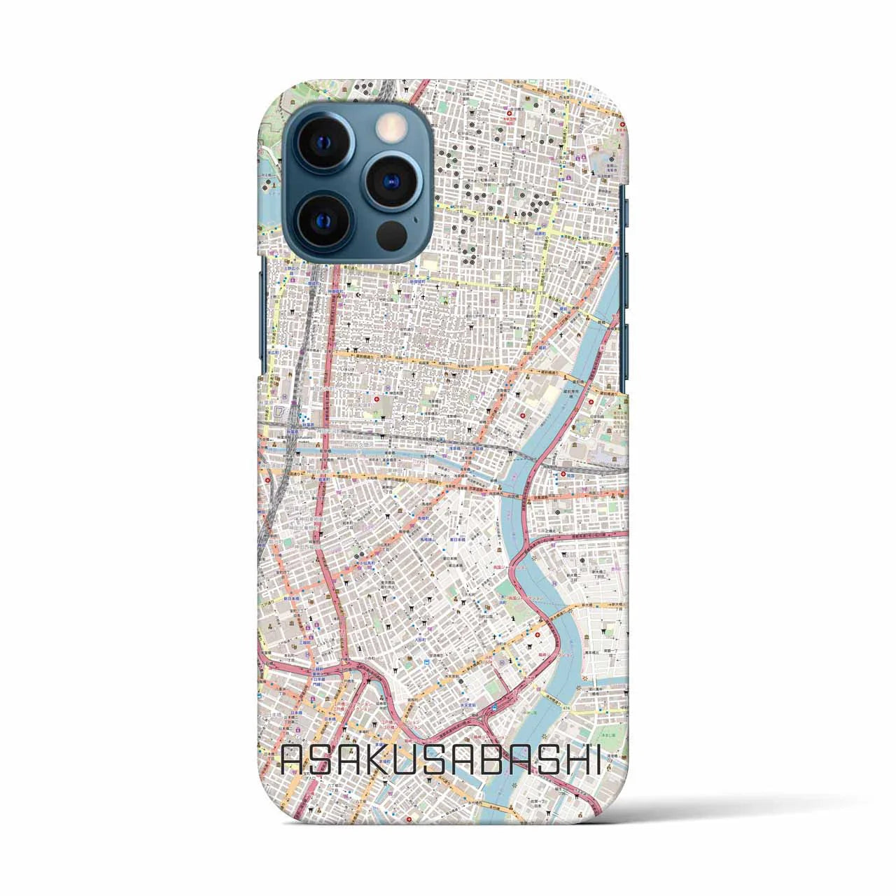 【浅草橋(東京都)】地図柄iPhoneケース(バックカバータイプ)