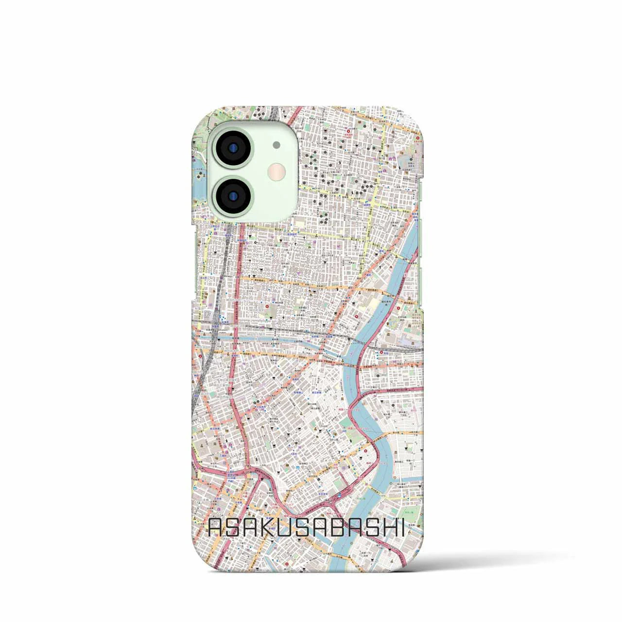 【浅草橋(東京都)】地図柄iPhoneケース(バックカバータイプ)