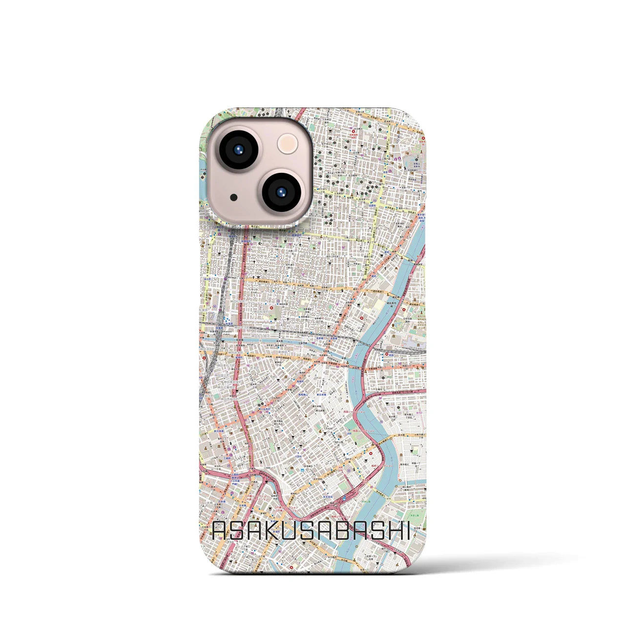 【浅草橋(東京都)】地図柄iPhoneケース(バックカバータイプ)