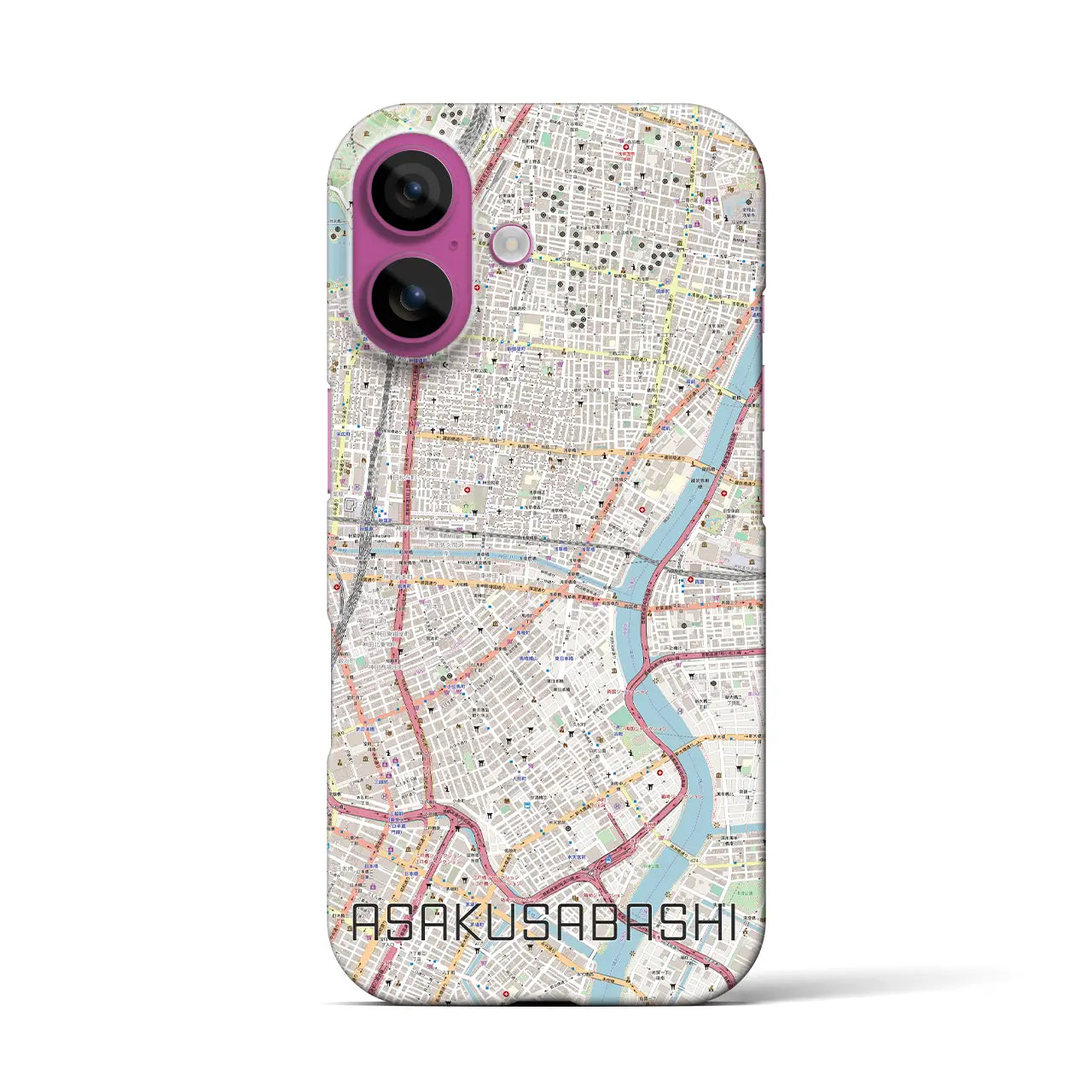 【浅草橋(東京都)】地図柄iPhoneケース(バックカバータイプ)