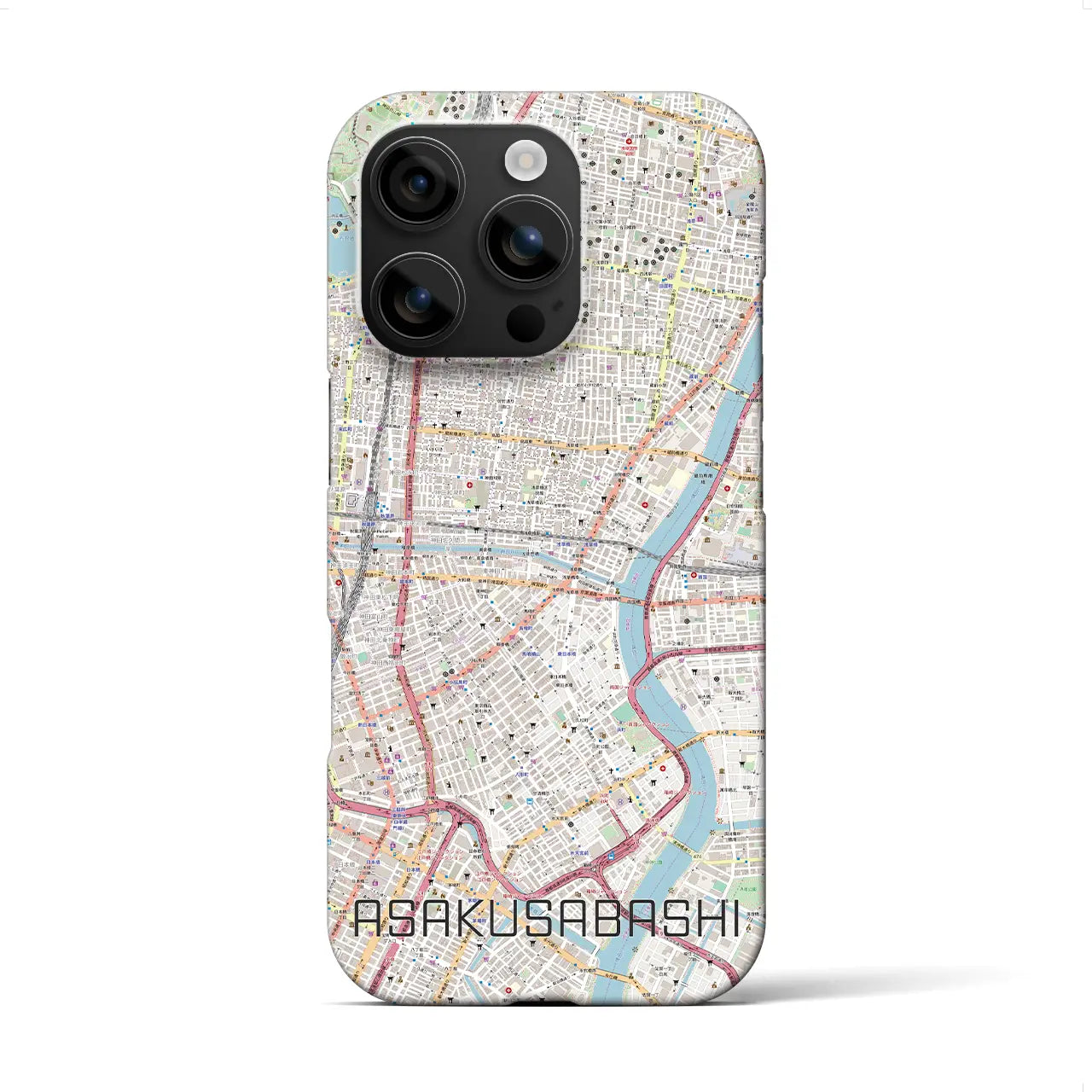 【浅草橋(東京都)】地図柄iPhoneケース(バックカバータイプ)