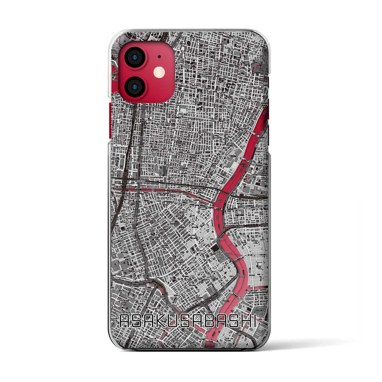 【浅草橋(東京都)】地図柄iPhoneケース(クリアタイプ)
