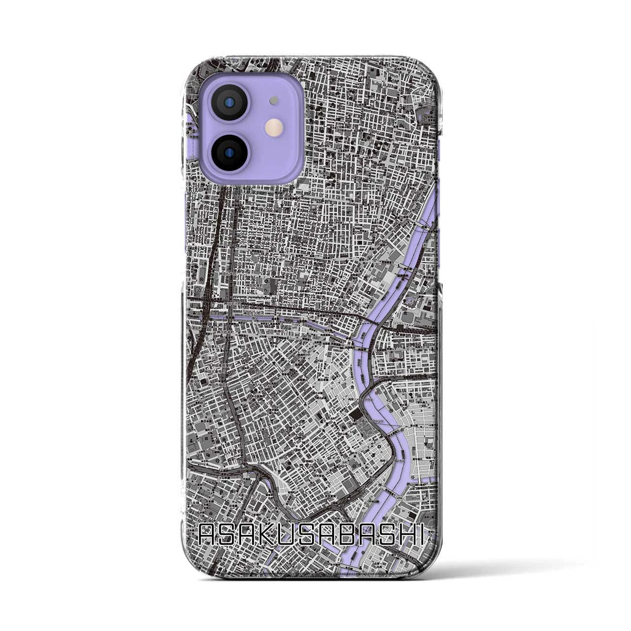 【浅草橋(東京都)】地図柄iPhoneケース(クリアタイプ)