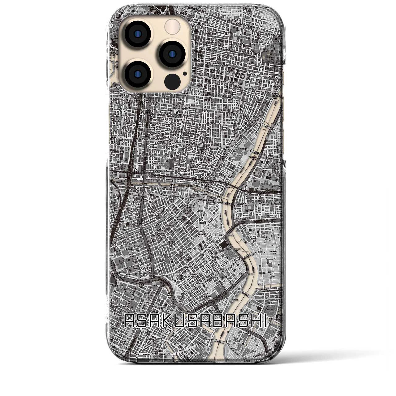 【浅草橋(東京都)】地図柄iPhoneケース(クリアタイプ)