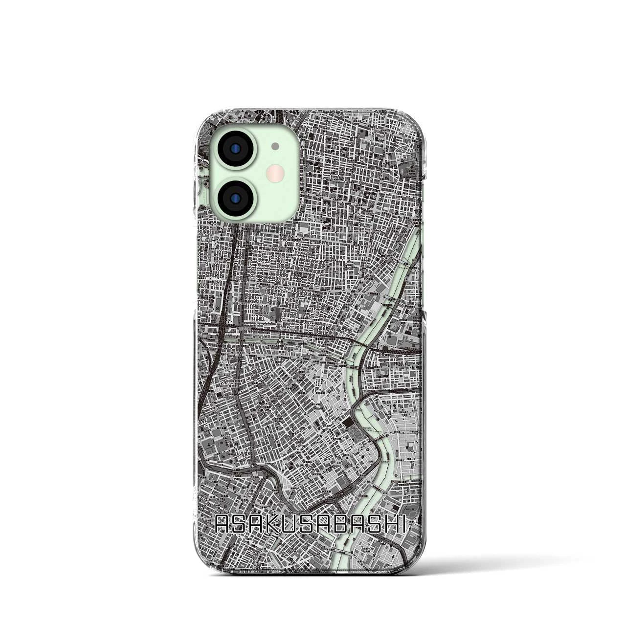 【浅草橋(東京都)】地図柄iPhoneケース(クリアタイプ)