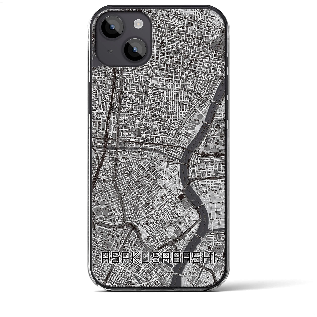 【浅草橋(東京都)】地図柄iPhoneケース(クリアタイプ)