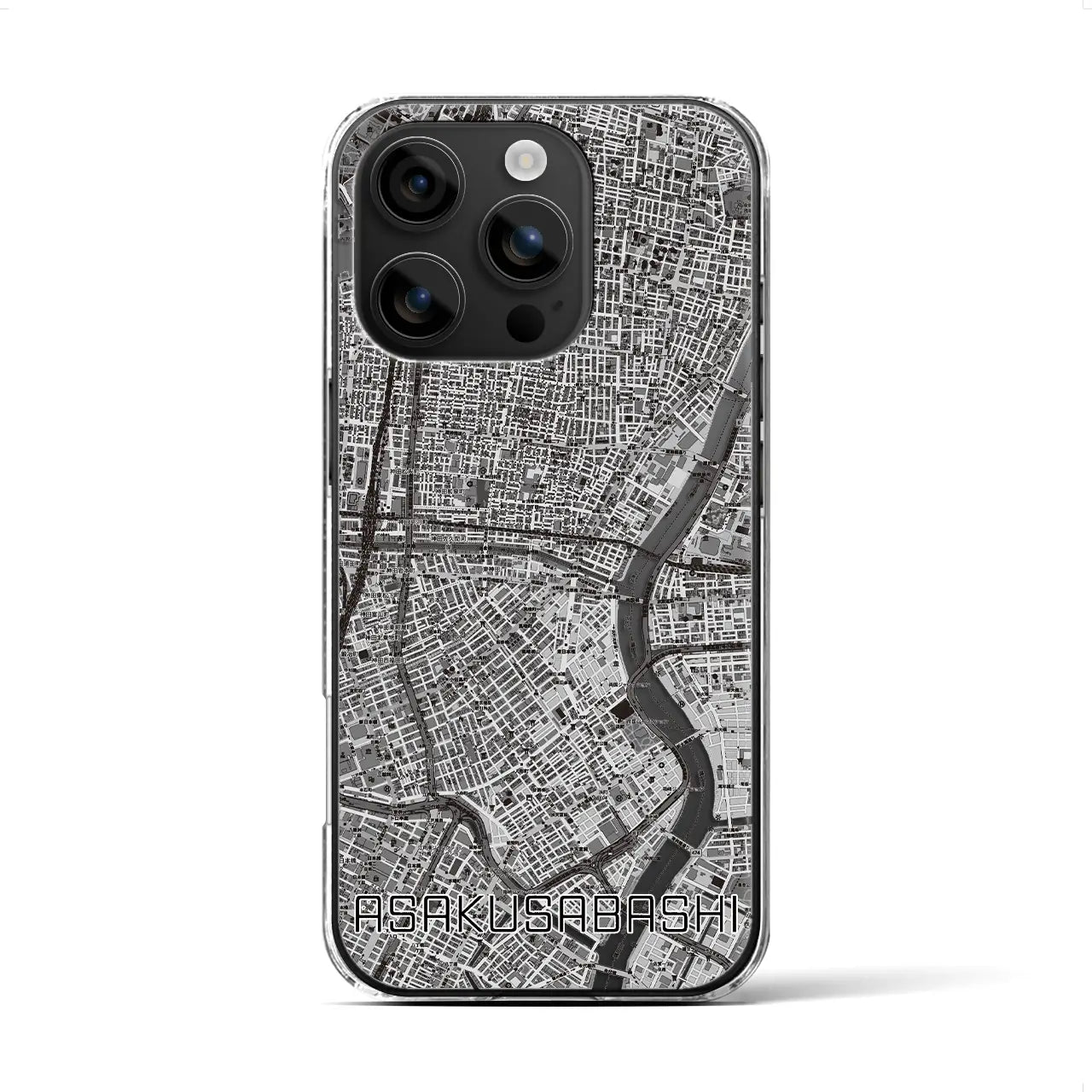 【浅草橋(東京都)】地図柄iPhoneケース(クリアタイプ)