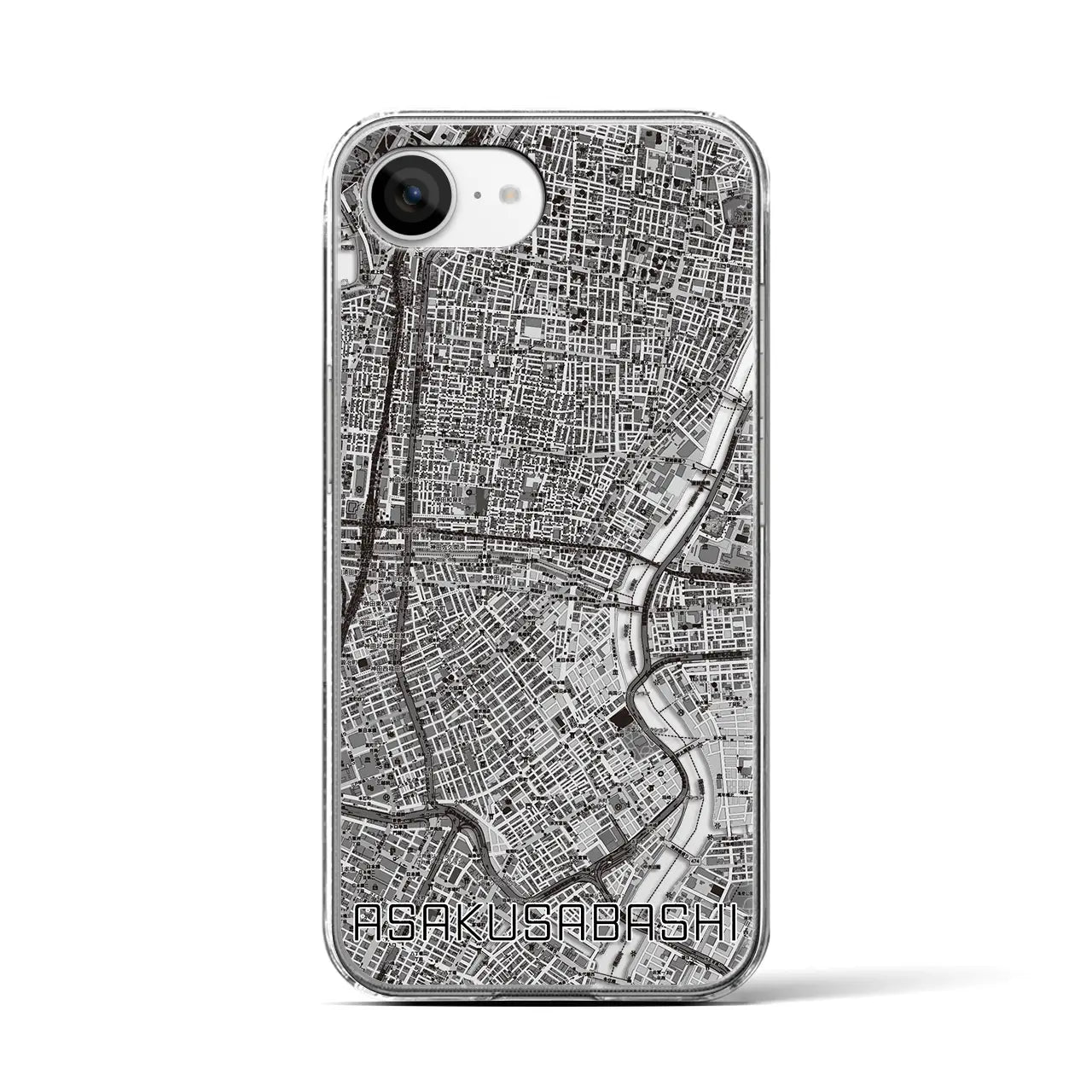 【浅草橋(東京都)】地図柄iPhoneケース(クリアタイプ)