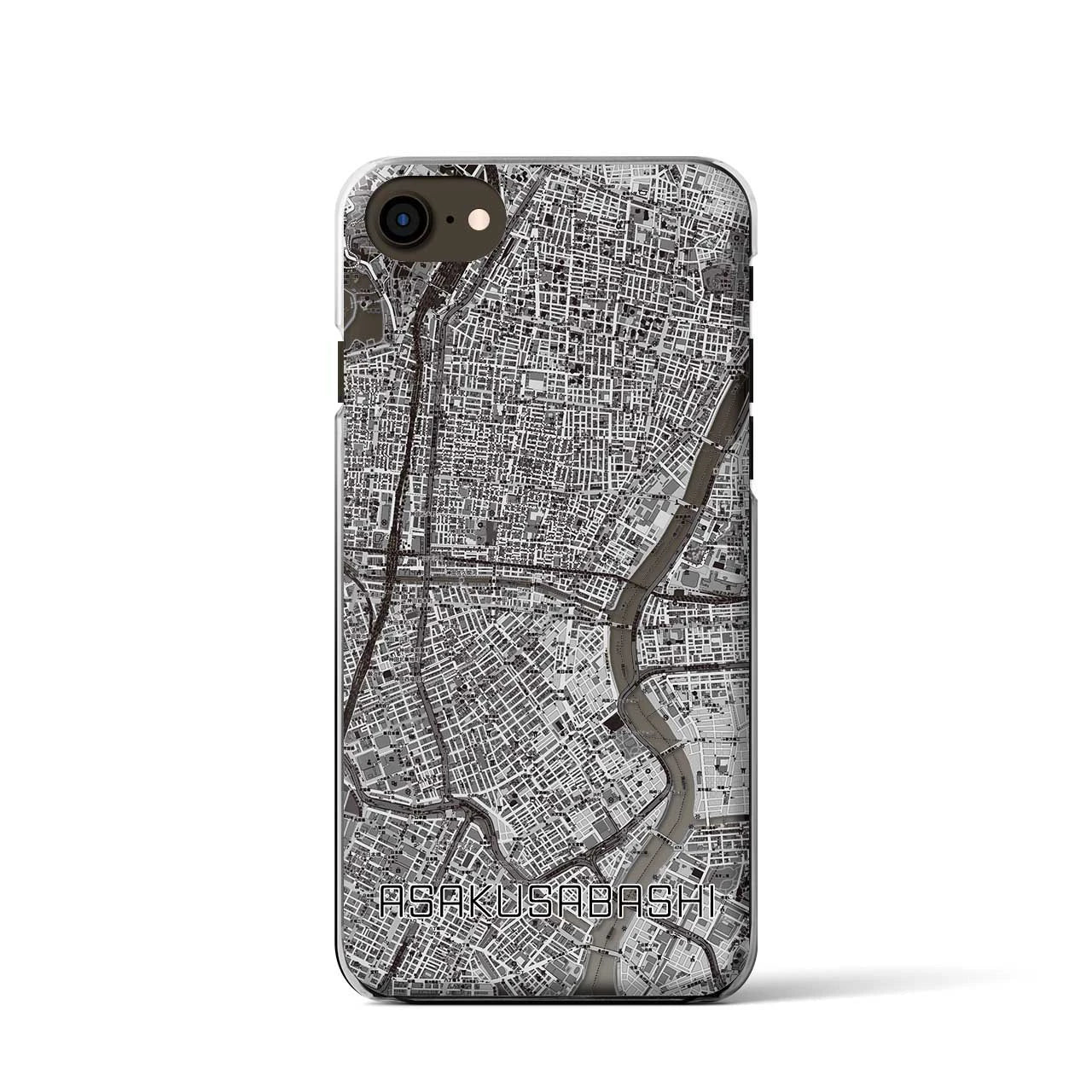 【浅草橋(東京都)】地図柄iPhoneケース(クリアタイプ)