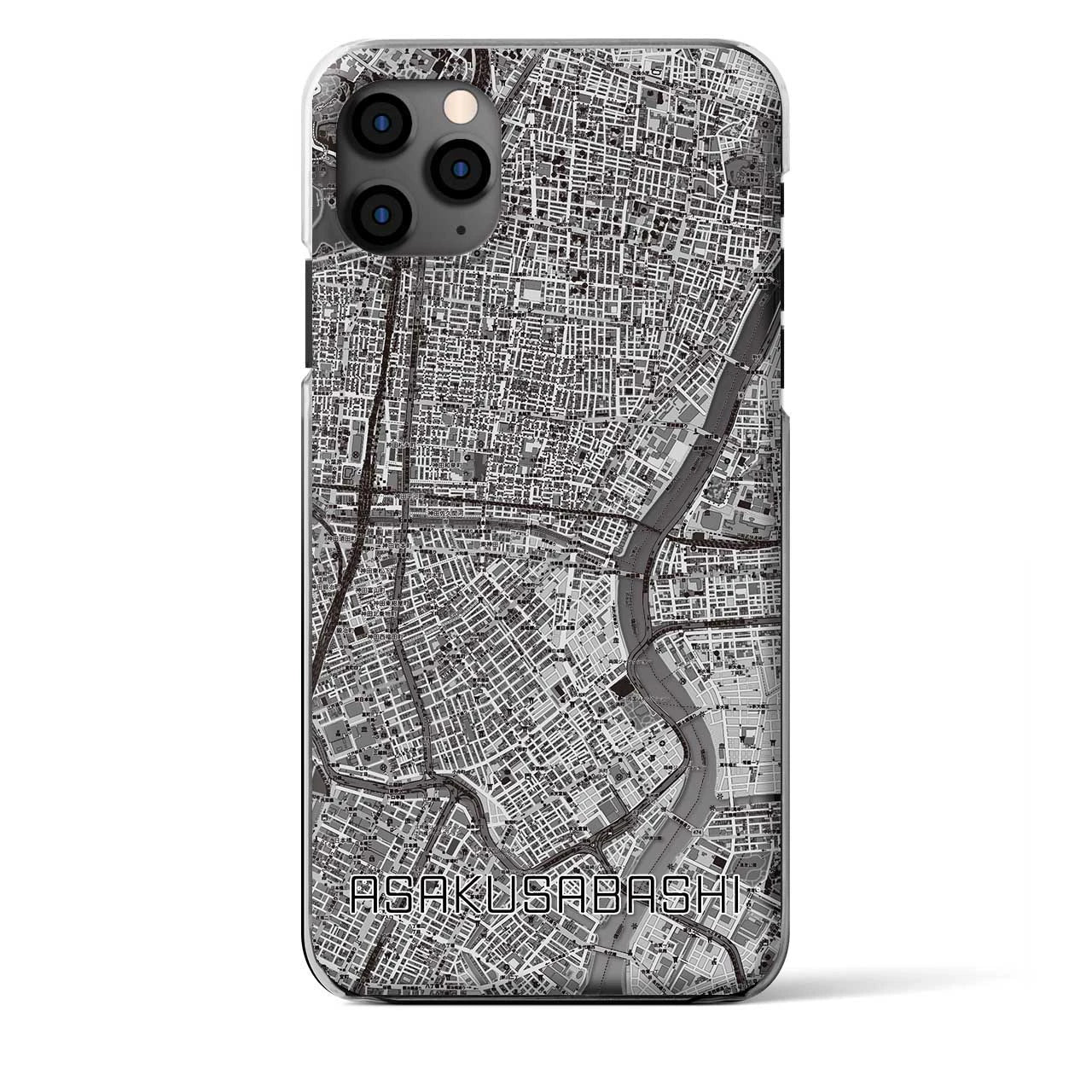 【浅草橋(東京都)】地図柄iPhoneケース(クリアタイプ)