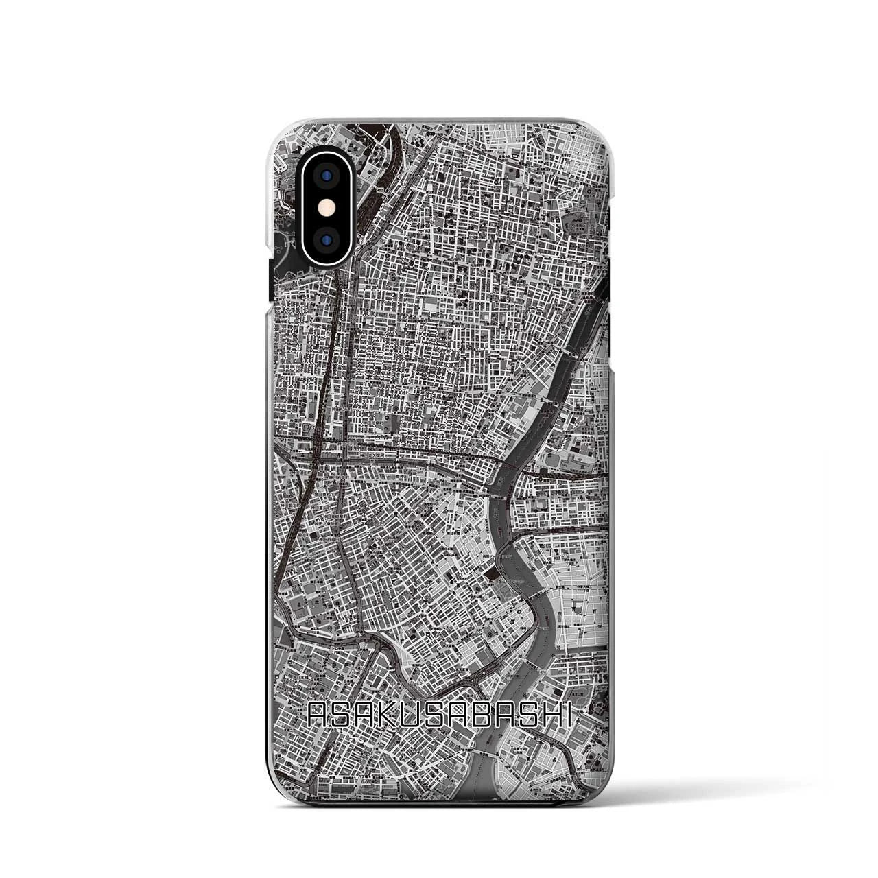 【浅草橋(東京都)】地図柄iPhoneケース(クリアタイプ)