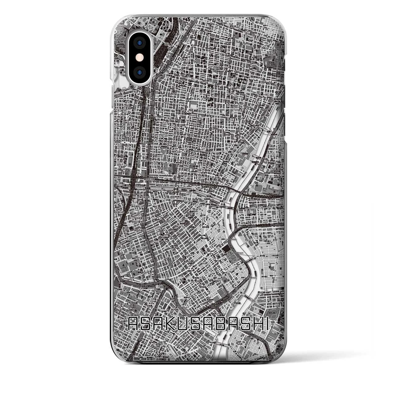 【浅草橋(東京都)】地図柄iPhoneケース(クリアタイプ)