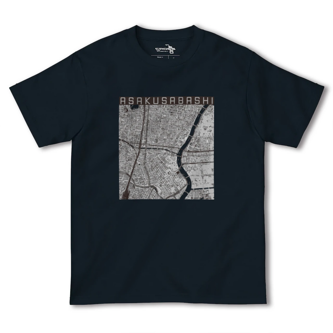 【浅草橋(東京都)】地図柄ヘビーウェイトTシャツ