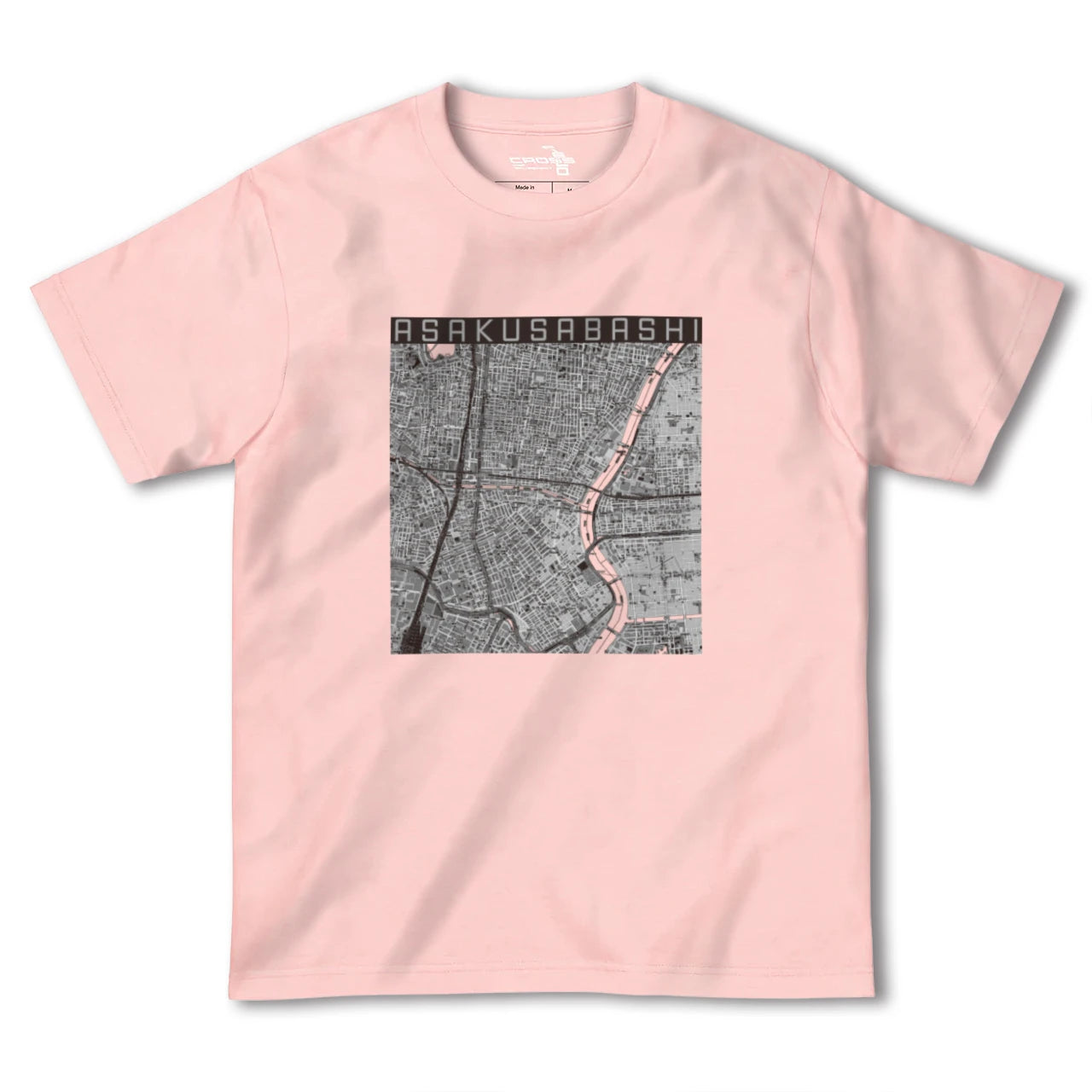 【浅草橋(東京都)】地図柄ヘビーウェイトTシャツ