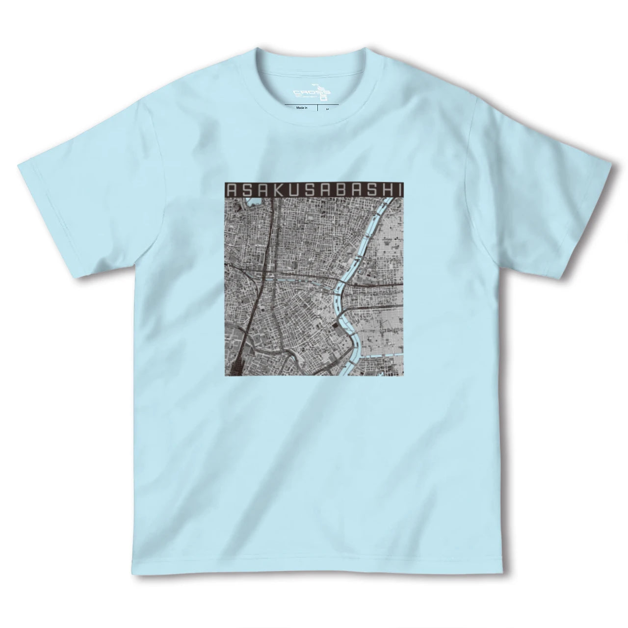 【浅草橋(東京都)】地図柄ヘビーウェイトTシャツ