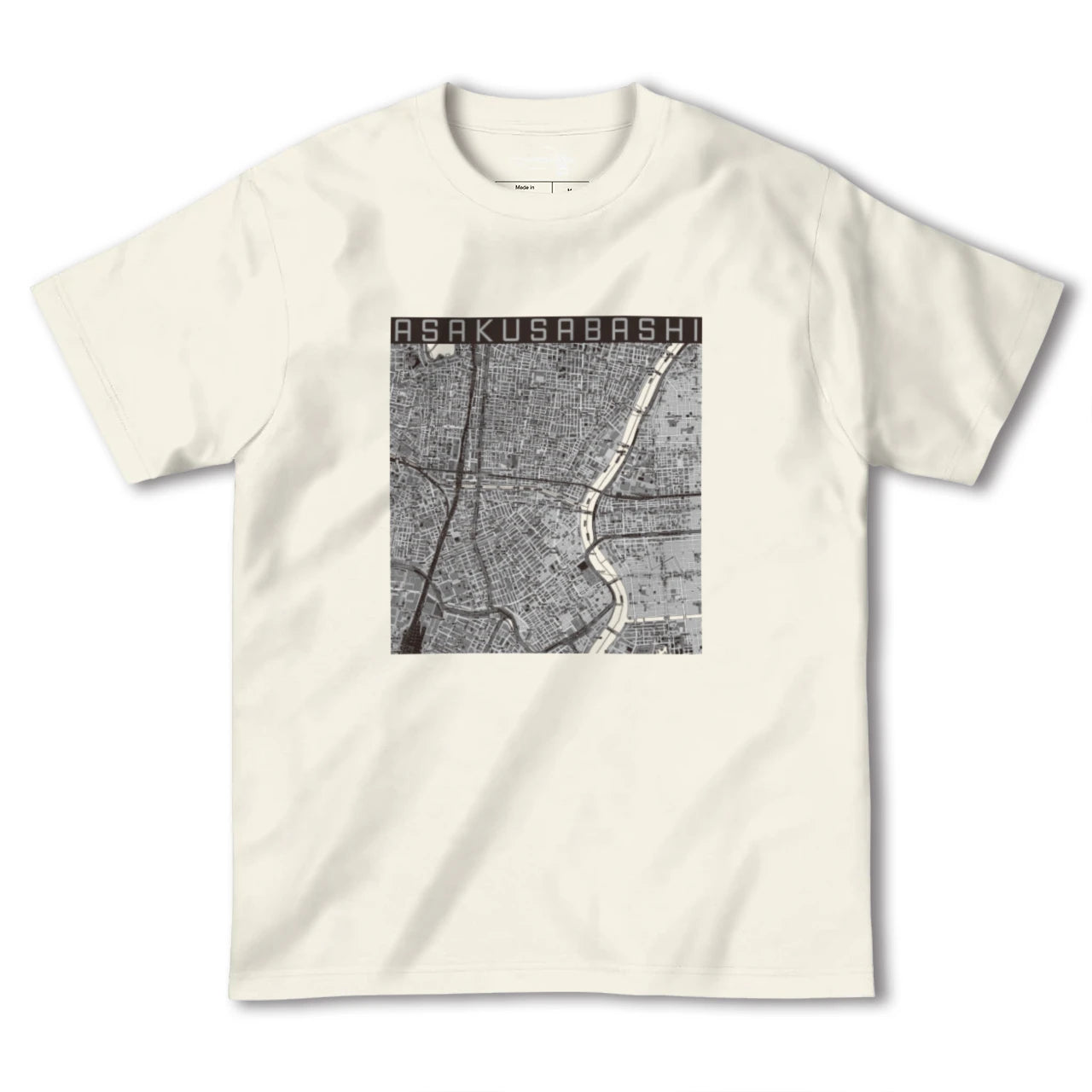 【浅草橋(東京都)】地図柄ヘビーウェイトTシャツ