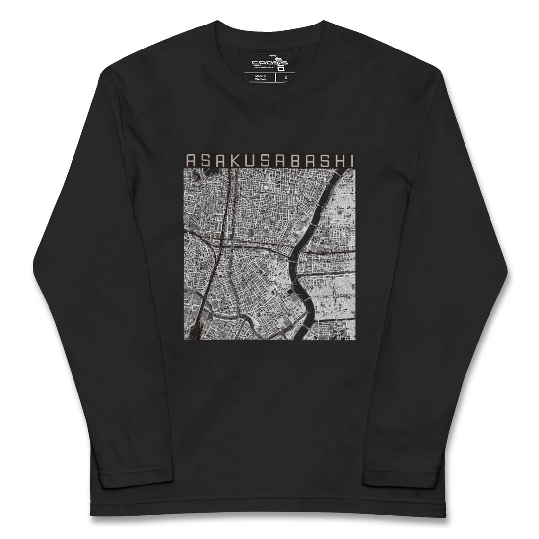 【浅草橋(東京都)】地図柄ロングスリーブTシャツ